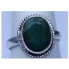 Image 1 : 24.10 CTW EMERALD  RING .925 STERLING SILVER