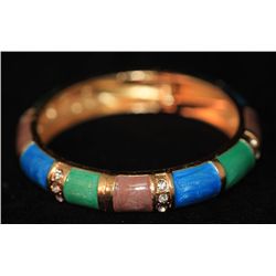 MULTICOLOR AND CZ BRASS BANGLE