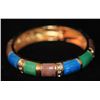 Image 1 : MULTICOLOR AND CZ BRASS BANGLE
