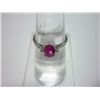 Image 1 : NATURAL 8.50 CTW RUBY AND DIAMOND RING .925 STERLING SI