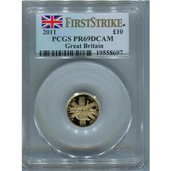 Great Britain 1/10 oz. gold Britannia, PF69 First Strik