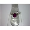 Image 1 : 10.25 CTW RUBY AND DIAMOND RING .925 STERLING SILVER