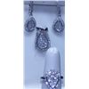 Image 1 : 62.70 CTW CTW MICRO PAVE CZ EARRING, RING,PENDANT SET .