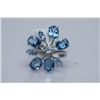 Image 1 : 32.25 CTW BLUE TOPAZ RING .925 STERLING SILVER