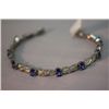 Image 1 : 75.00 CTW ANTIQUE LOOKING CZ AND OPAL  BRACELET .925 ST