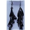 Image 1 : 39.25 CTW BLACK STEEL EARRING