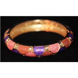 MULTICOLOR AND CZ BRASS BANGLE