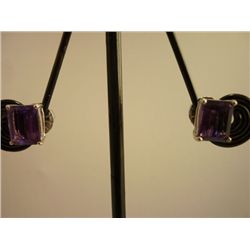 12.25 CTW AMETHYST EARRING .925 STERLING SILVER