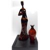 Image 1 : DECORATIVE BIG AFRICAN WOMAN  CANDLE SET