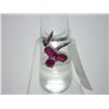 Image 1 : NATURAL 13.50 CTW RUBY RING .925 STERLING SILVER