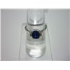 Image 1 : NATURAL 10.00 CTW SAPPHIRE AND DIAMOND RING .925 STERLI