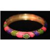 Image 1 : MULTICOLOR AND CZ BRASS BANGLE