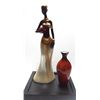 Image 1 : DECORATIVE BIG AFRICAN WOMAN PEARL CANDLE SET