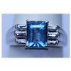 Image 1 : 26.50 CTW BLUE TOPAZ RING .925 STERLING SILVER