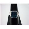 Image 1 : NATURAL 34.00 CTW BLUE TOPAZ RING .925 STERLING SILVER