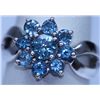 Image 1 : 21.00 CTW BLUE TOPAZ RING .925 STERLING SILVER