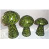 Image 1 : DECORATIVE GREEN SPHERES BLOWN GLASS  WITH CLAY CENTERP