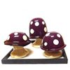 Image 1 : DECORATIVE PURPLE MUSHROOMS CANDLE SET