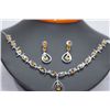 Image 1 : 151.50 CTW CITRINE NECKLACE AND EARRING SET .925 STERLI