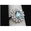 Image 1 : 14K GOLD OVAL PARAIBA TOURMALINE AND DIAMOND RING