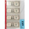 Image 1 : 4x1957 U.S One Dollar Silver Certificates