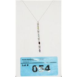 925 Silver Gemstone Pendant and Necklace