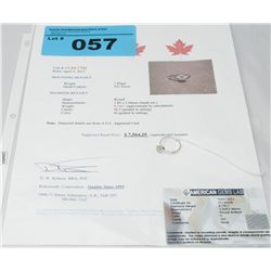 SI3 clarity .74 carat round cut diamond solitaire