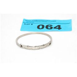 Hand crafted Alpaca silver hinged bracelet