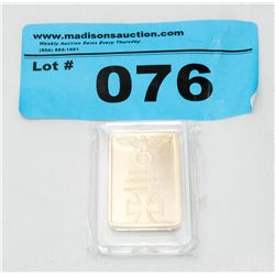One ounce gold plated plaid collectors bar