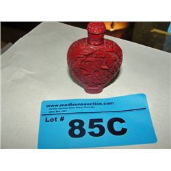 Oriental carved monkey snuff bottle