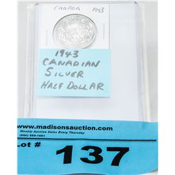 1943 canadian silver half dollar