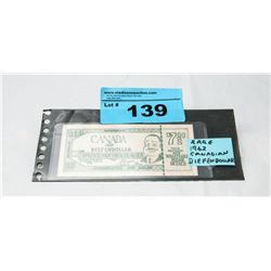 1962 rare canadian Defendollar