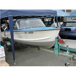 14F Princecraft aluminum boat with boat trailer