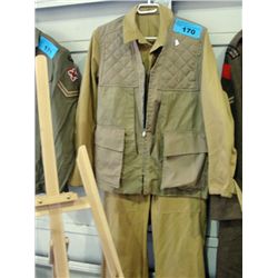 Pair of sports coveralls and hunting vest