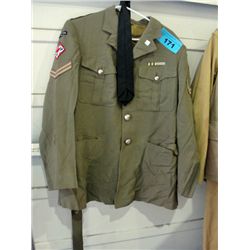 Service battallion military jacket and tie