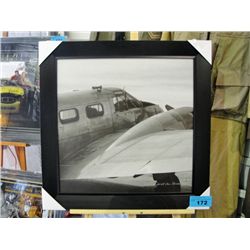 Framed black and white airplane picture