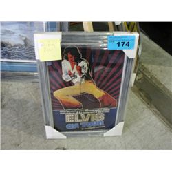 Framed elvis presley poster