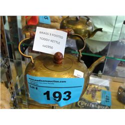 Brass 3 footed tody kettle circa 1950