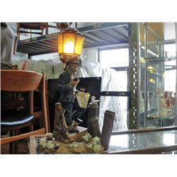 Ceramic nautical captains lamp