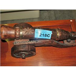 Carved Wood Cannon