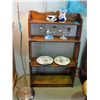 Image 1 : Approx 3F tall solid wood book shelf