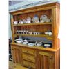 Image 1 : Country pine 2pc buffet china cabinet