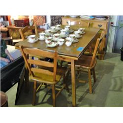 Solid vilas maple dining room suite;