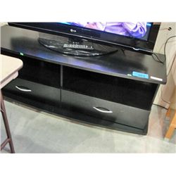 Black 2 drawer TV stand fits up to 60  TV