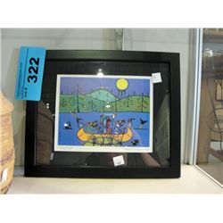 Framed native print "healing path"