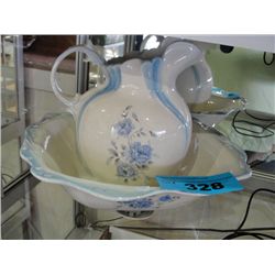 Amie's ceramic jug and bowl wash stand set