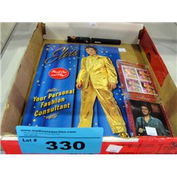 Box of elvis presley collectables