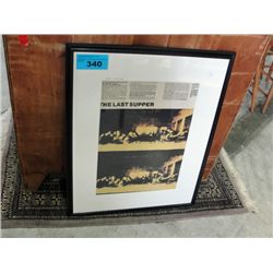 Framed "the last supper" clipping