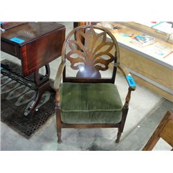 Early 1900s mahogany sewing room chair