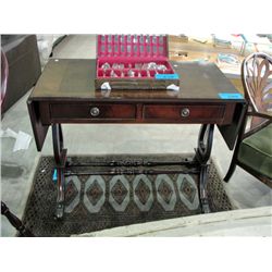 Mahogany duncan pfieff drop side 2 drawer writing